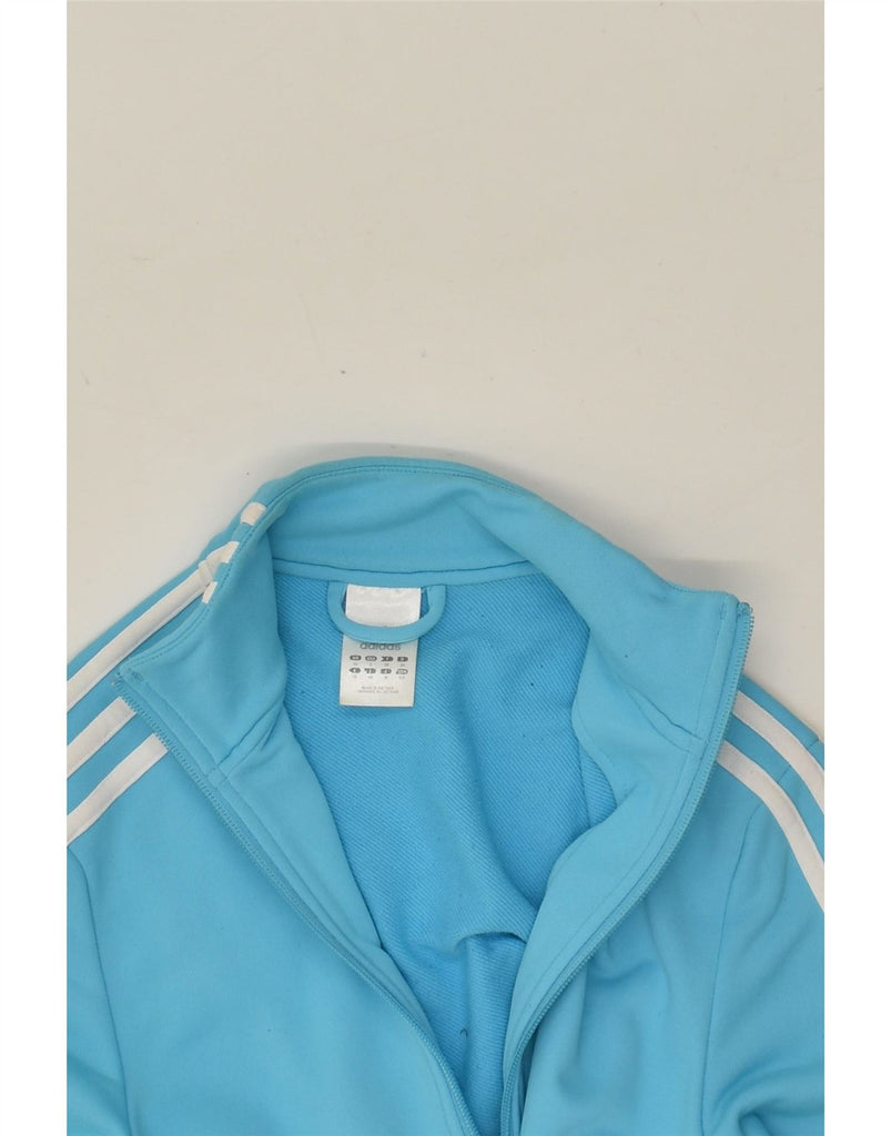 ADIDAS Womens Tracksuit Top Jacket UK 10 Small Blue Polyester Vintage Adidas and Second-Hand Adidas from Messina Hembry 