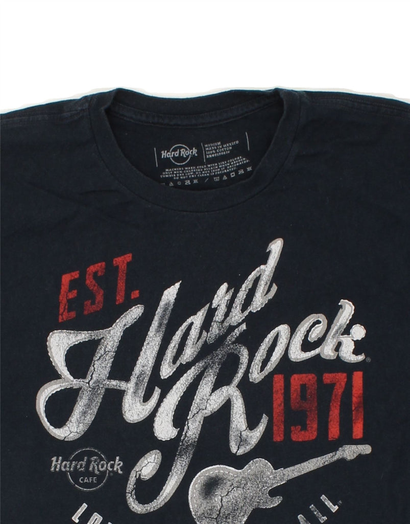 HARD ROCK CAFE Mens Barcelona Graphic T-Shirt Top Medium Navy Blue Cotton | Vintage Hard Rock Cafe | Thrift | Second-Hand Hard Rock Cafe | Used Clothing | Messina Hembry 