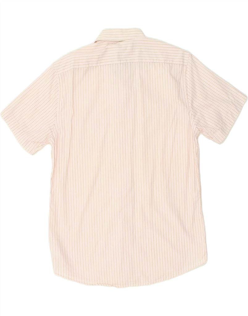 JULES Mens Short Sleeve Shirt Size 41/42 Large Pink Striped Cotton | Vintage Jules | Thrift | Second-Hand Jules | Used Clothing | Messina Hembry 