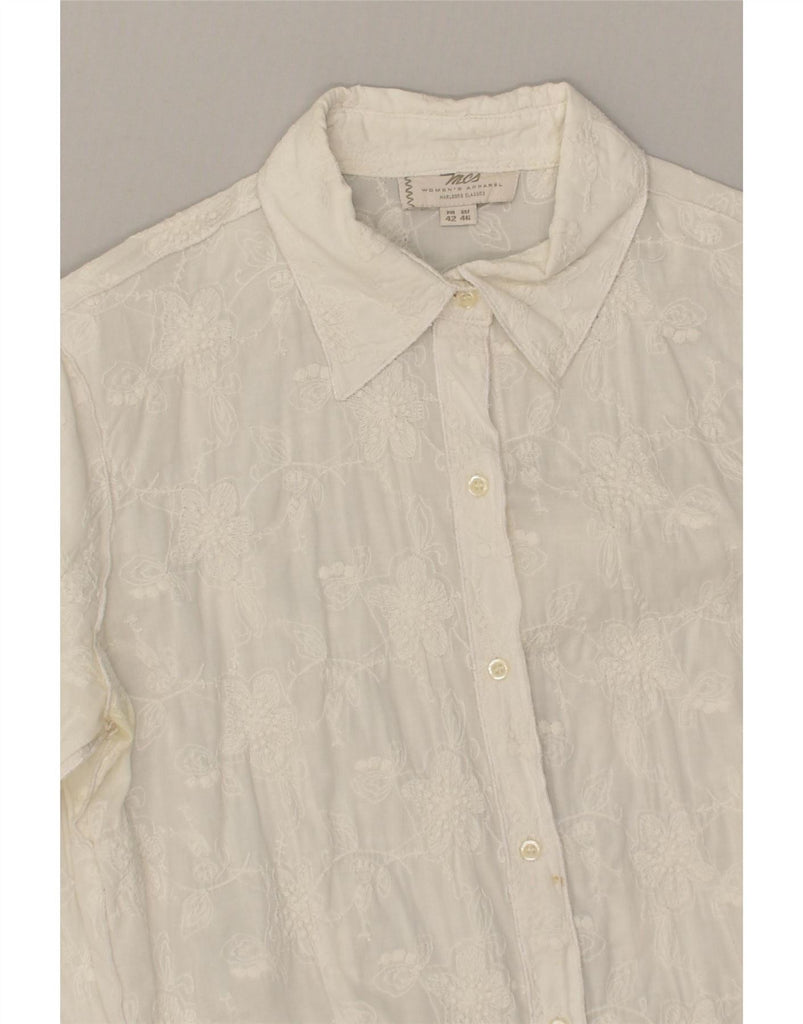 MARLBORO CLASSICS Womens Shirt IT 42 Medium White Floral Vintage Marlboro Classics and Second-Hand Marlboro Classics from Messina Hembry 