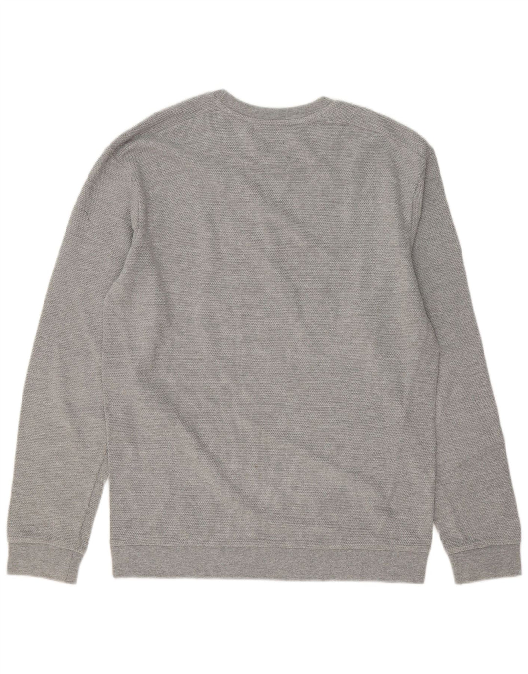 Zara Mens Crew Neck Jumper Sweater XL Grey Cotton
