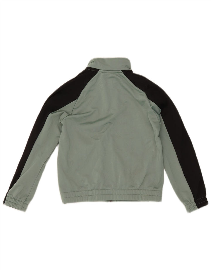Puma Boys Graphic Tracksuit Top Jacket 5-6 Years Green Colourblock