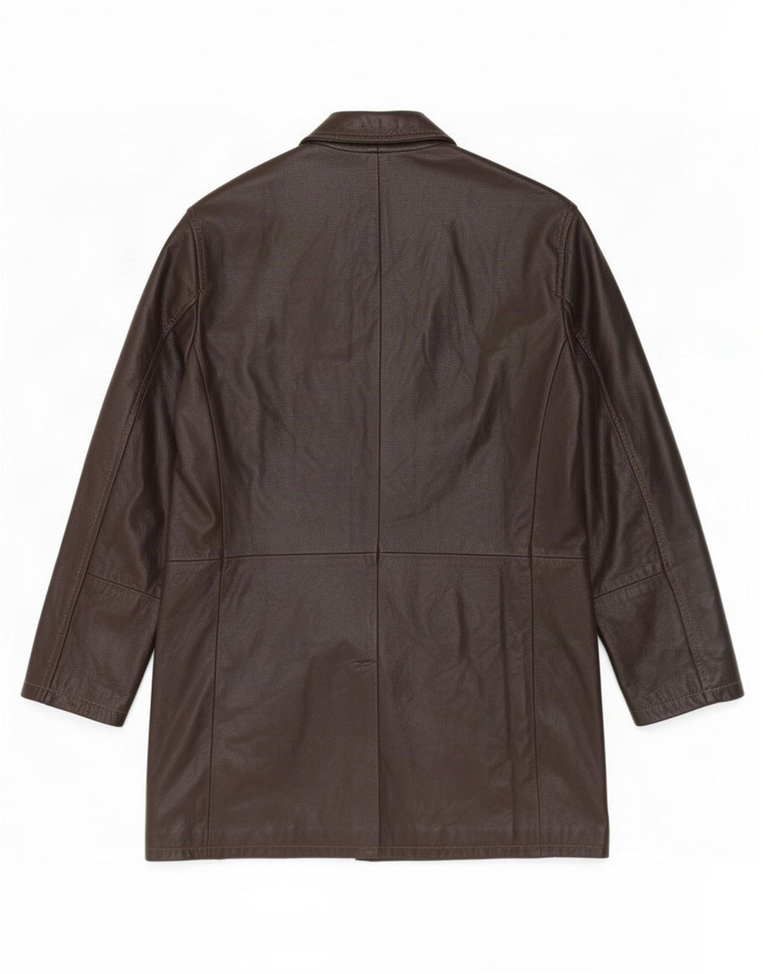 Conbipel Mens Leather Coat IT 52 Large Brown