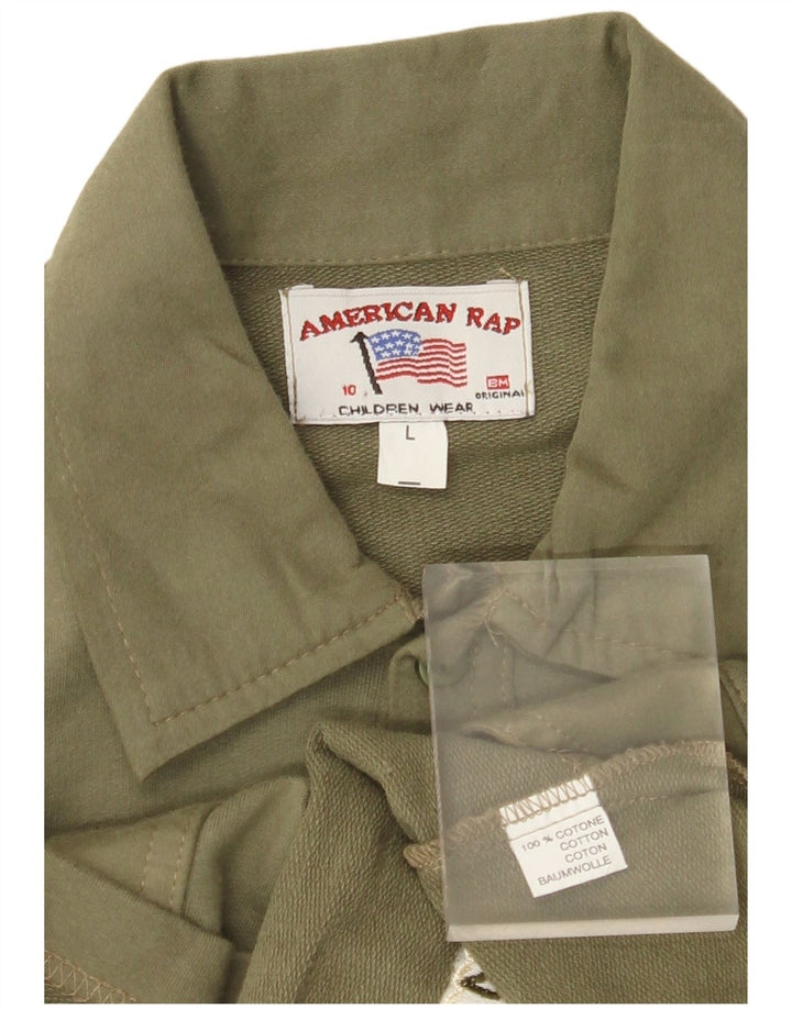 VINTAGE Womens Graphic Shirt US 10 Large Khaki Cotton