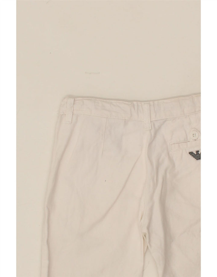 ARMANI Girls Bermuda Shorts 7-8 Years W22  White Cotton Vintage Armani and Second-Hand Armani from Messina Hembry 