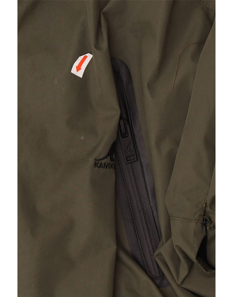 KANGOL Mens Hooded Rain Jacket UK 40 Large Green Polyester Vintage Kangol and Second-Hand Kangol from Messina Hembry 