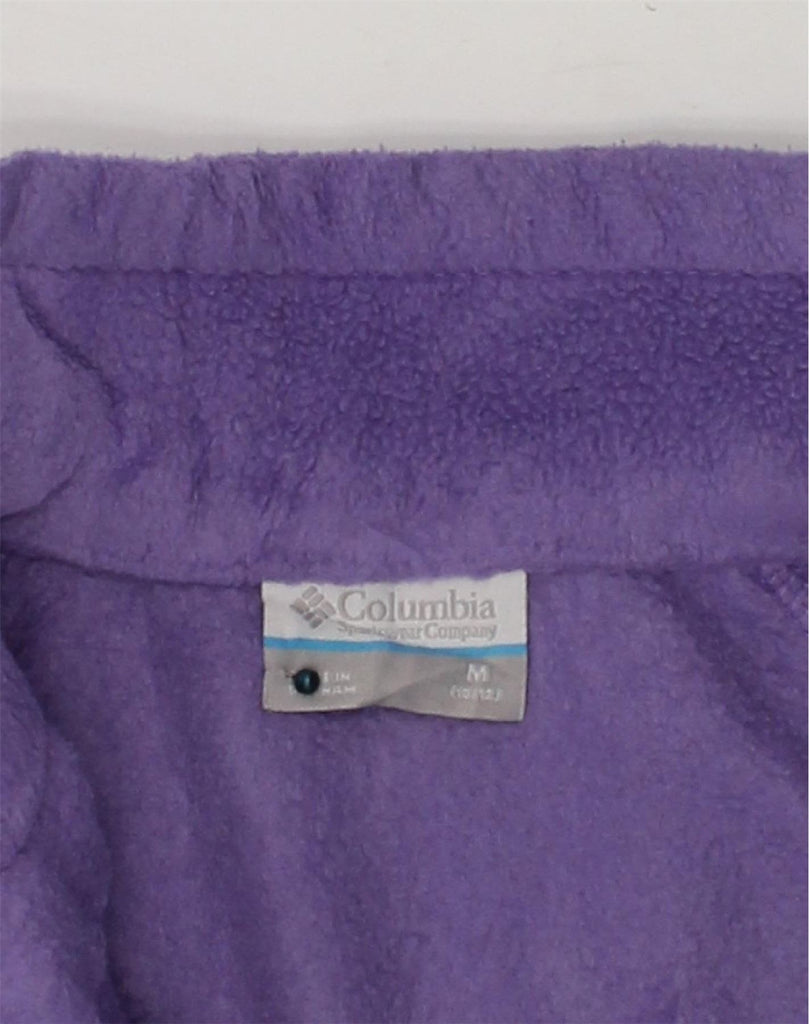 COLUMBIA Girls Fleece Jacket 10-11 Years Medium Purple Polyester | Vintage Columbia | Thrift | Second-Hand Columbia | Used Clothing | Messina Hembry 