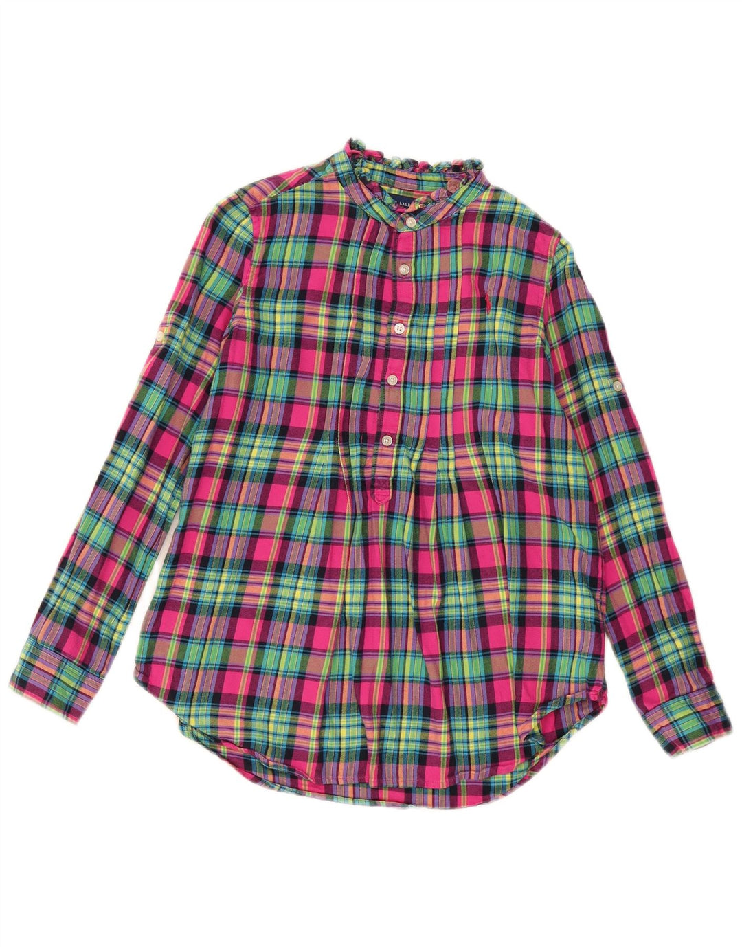 Ralph Lauren Girls Pullover Flannel Shirt 11-12 Years Multicoloured Cotton