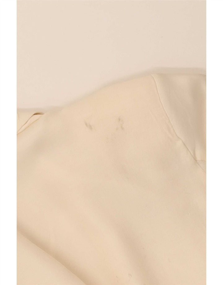 Zara Womens Overcoat UK 6 XS Off White Viscose