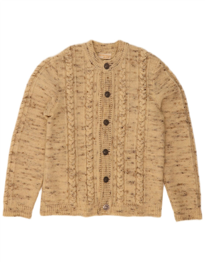 MOSCHEN MODELL Womens Trachten Cardigan Sweater EU 50 3XL Beige Flecked