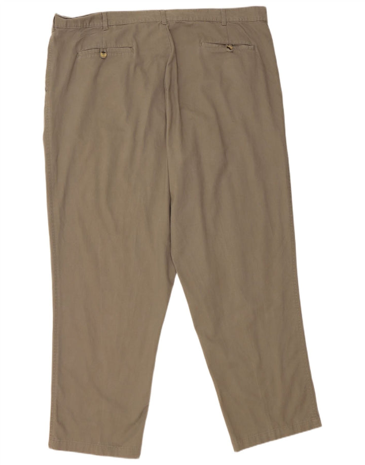 Essentials Mens Pegged Chino Trousers W46 L30 Grey Cotton