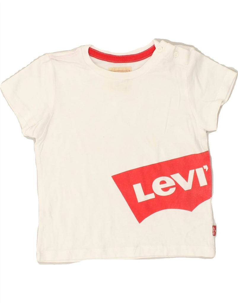 LEVI'S Baby Girls Graphic T-Shirt Top 18-24 Months Off White Cotton | Vintage Levi's | Thrift | Second-Hand Levi's | Used Clothing | Messina Hembry 