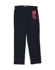 HOLLISTER Womens Graphic Tracksuit Trousers UK 10 Small  Navy Blue Cotton