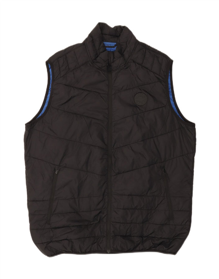 JACK & JONES Mens Padded Gilet UK 42 XL Black