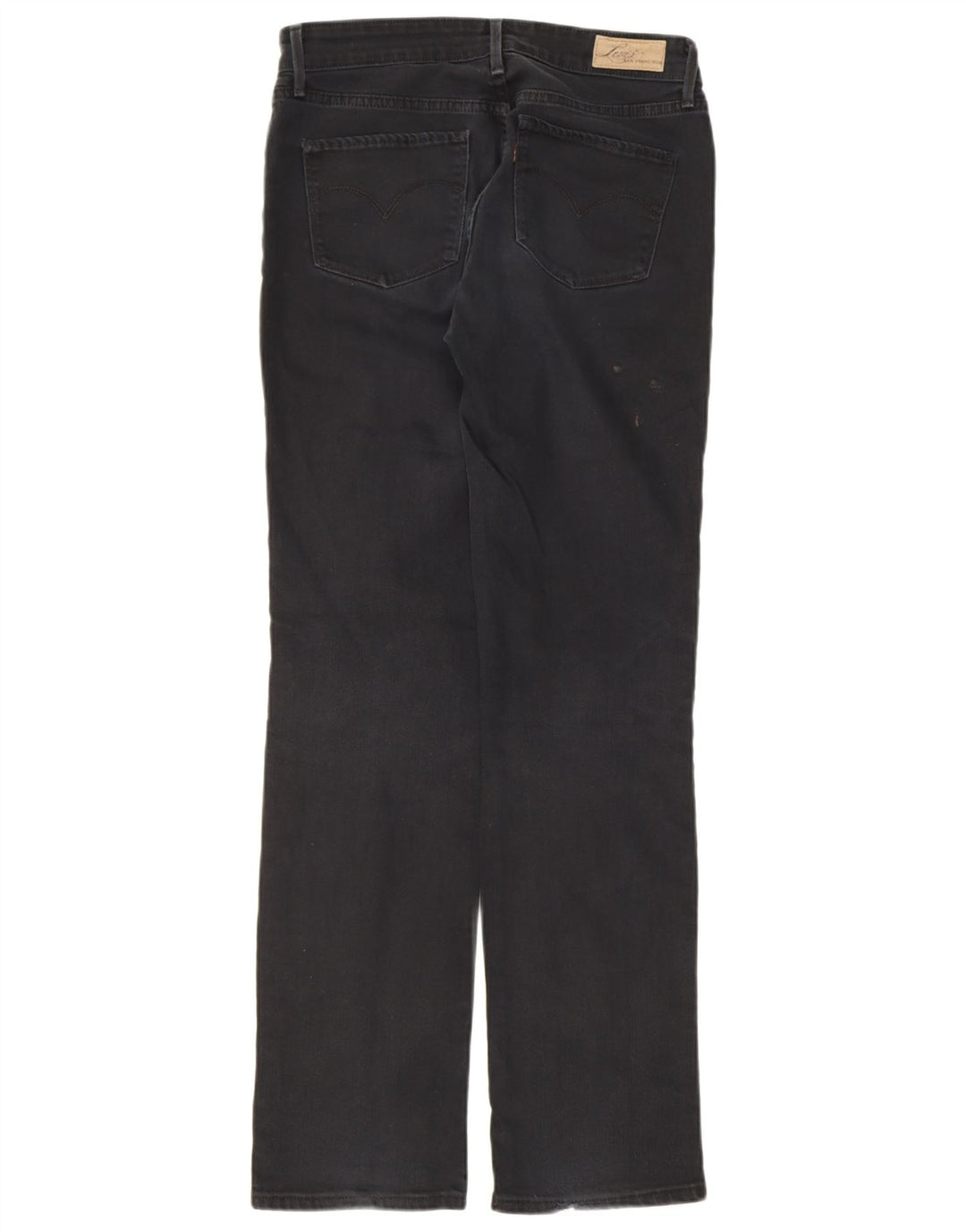 Levi's Womens Straight Jeans W27 L32 Black Cotton