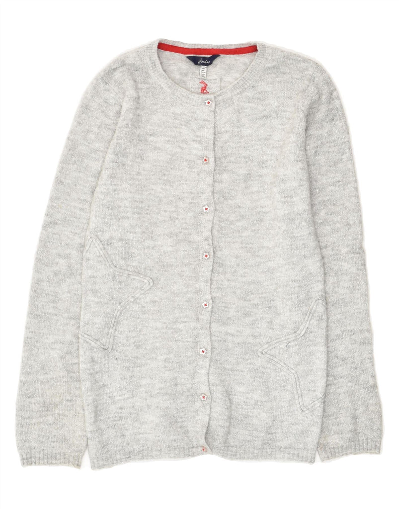 JOULES Girls Cardigan Sweater 11-12 Years Grey Polyacrylic | Vintage Joules | Thrift | Second-Hand Joules | Used Clothing | Messina Hembry 