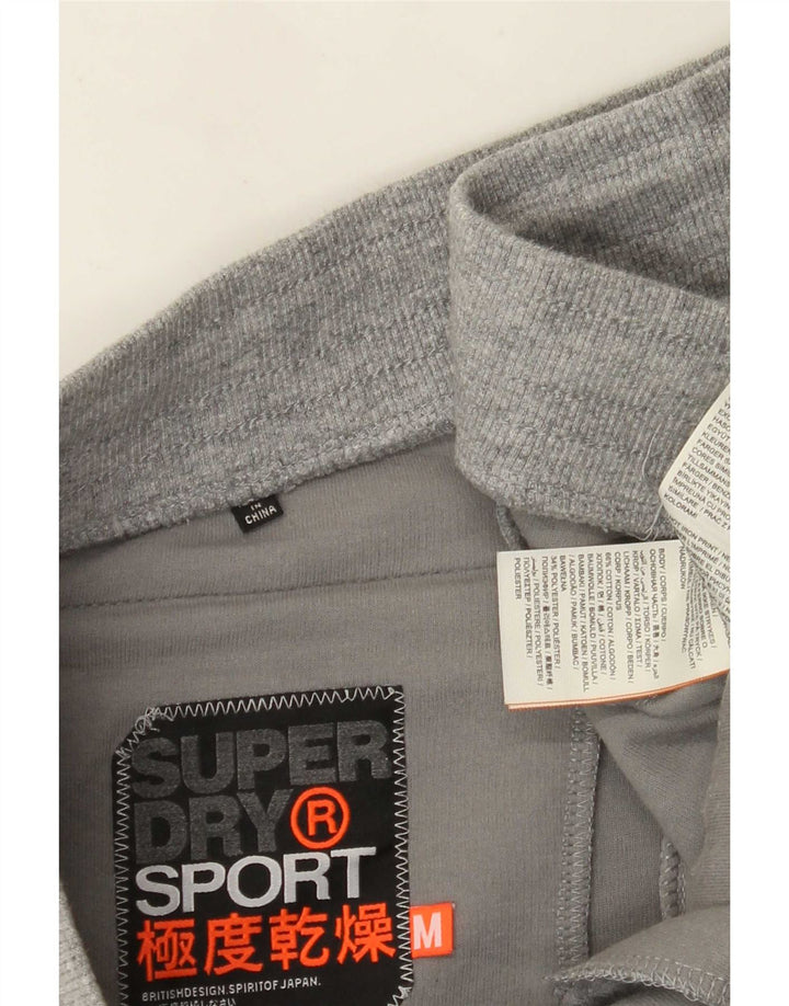 Superdry Mens Graphic Tracksuit Trousers Joggers Medium Grey Colourblock