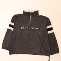 Champion Mens Graphic Loose Fit Sweatshirt Jumper Large Grey Flecked