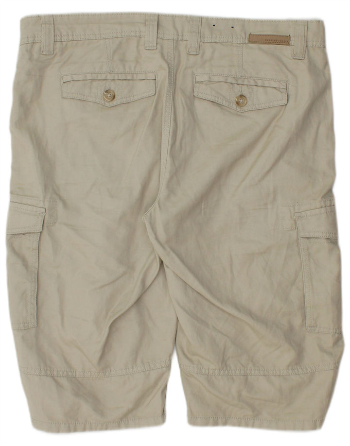 Charles Vogele Mens Mike Cargo Shorts W34 Large Grey Cotton