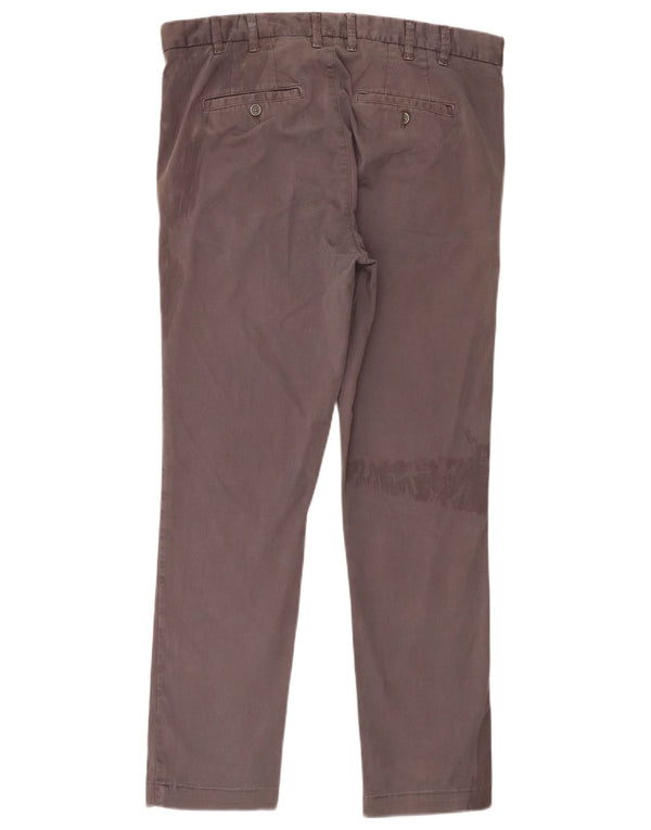 Calvin Klein Mens Slim Chino Trousers W33 L29 Grey Cotton