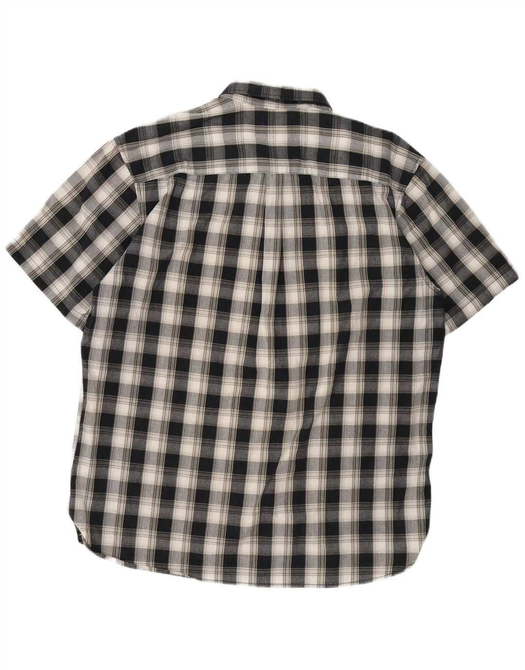 Quiksilver Mens Short Sleeve Regular Fit Shirt XL Grey Check Cotton
