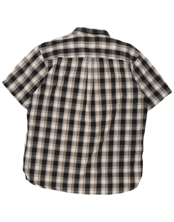 Quiksilver Mens Short Sleeve Regular Fit Shirt XL Grey Check Cotton