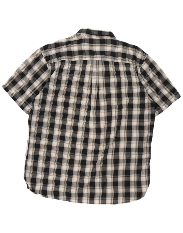 Quiksilver Mens Short Sleeve Regular Fit Shirt XL Grey Check Cotton