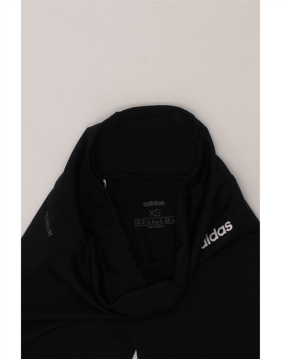ADIDAS Girls Climacool Leggings 7-8 Years XS Black Polyester Vintage Adidas and Second-Hand Adidas from Messina Hembry 