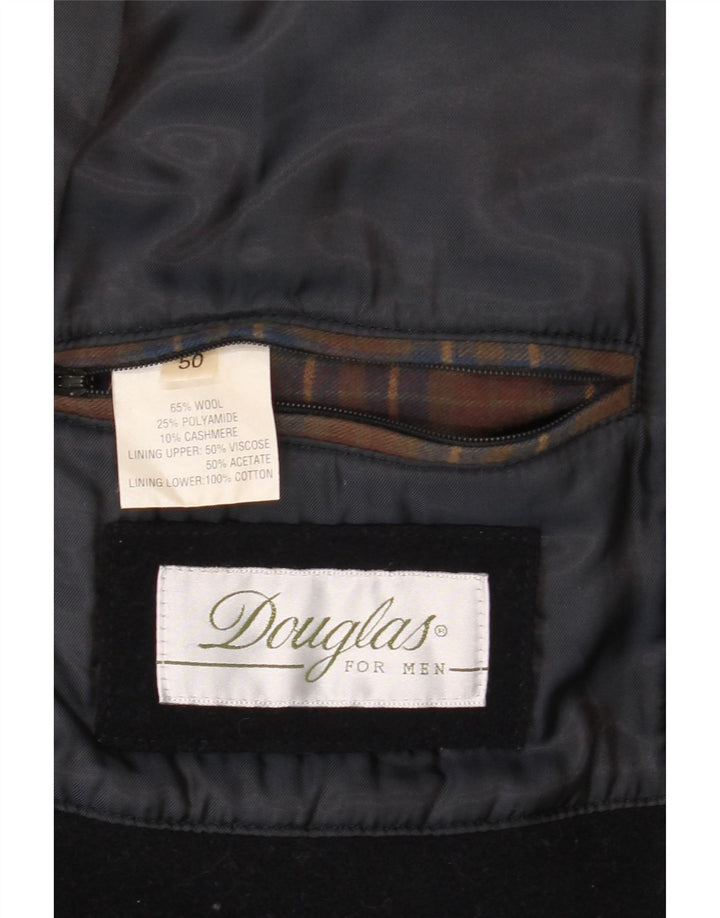 Douglas Mens Overcoat IT 50 Large Navy Blue Wool