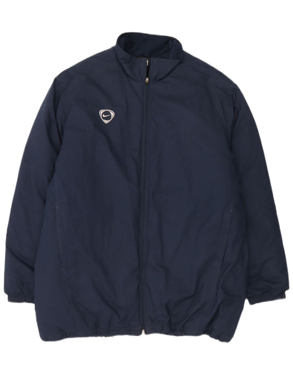 Nike Mens Windbreaker Jacket UK 45/47 XL Navy Blue Polyester