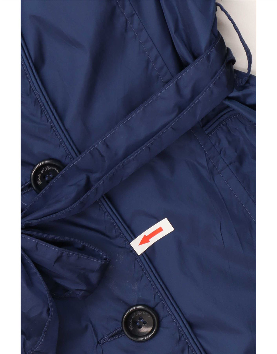 Conte of Florence Womens Trench Coat IT 42 Medium Navy Blue Polyamide