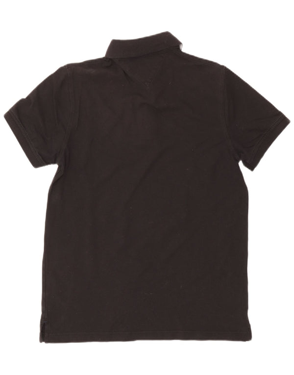 Tommy Hilfiger Mens Polo Shirt Medium Black Cotton