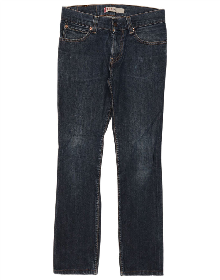 Levi's Womens 511 Slim Jeans W32 L29 Navy Blue