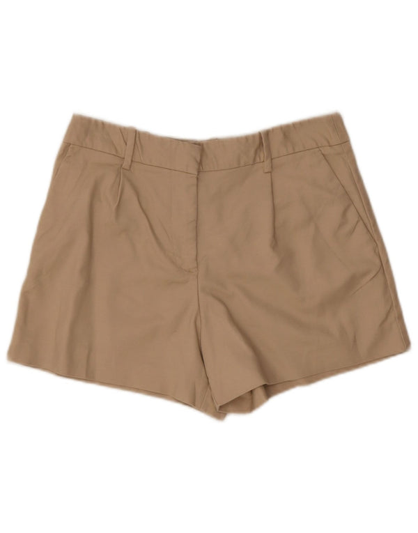 Zara Womens Pegged Chino Shorts Medium W28 Beige Cotton
