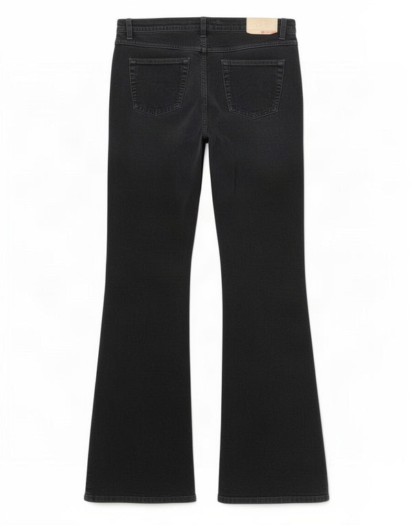 Mustang Womens Flare Corduroy Trousers W31 L34 Navy Blue