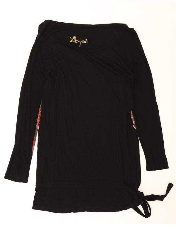 Desigual Womens Long Sleeve Sheath Dress UK 18 XL Black Floral