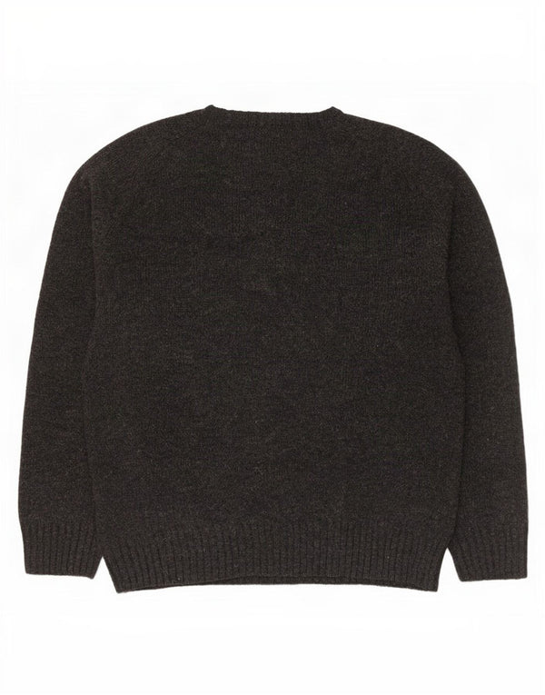 Kappa Mens Crew Neck Jumper Sweater Large Grey Wool