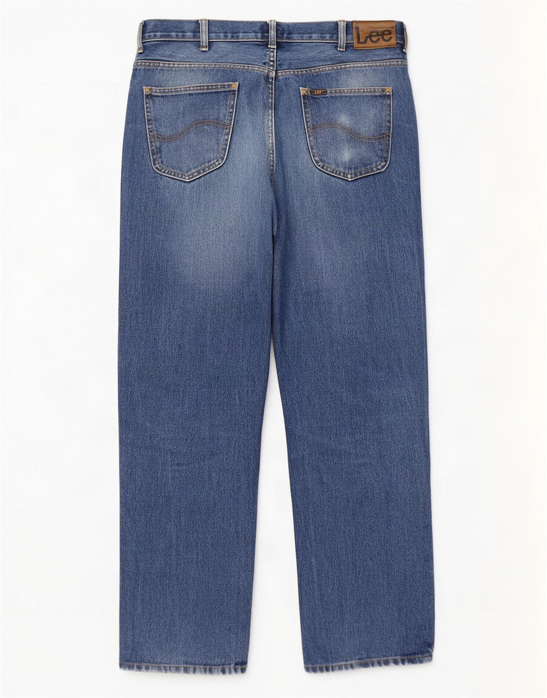 Lee Womens Brooklyn Straight Jeans W38 L32 Blue Cotton