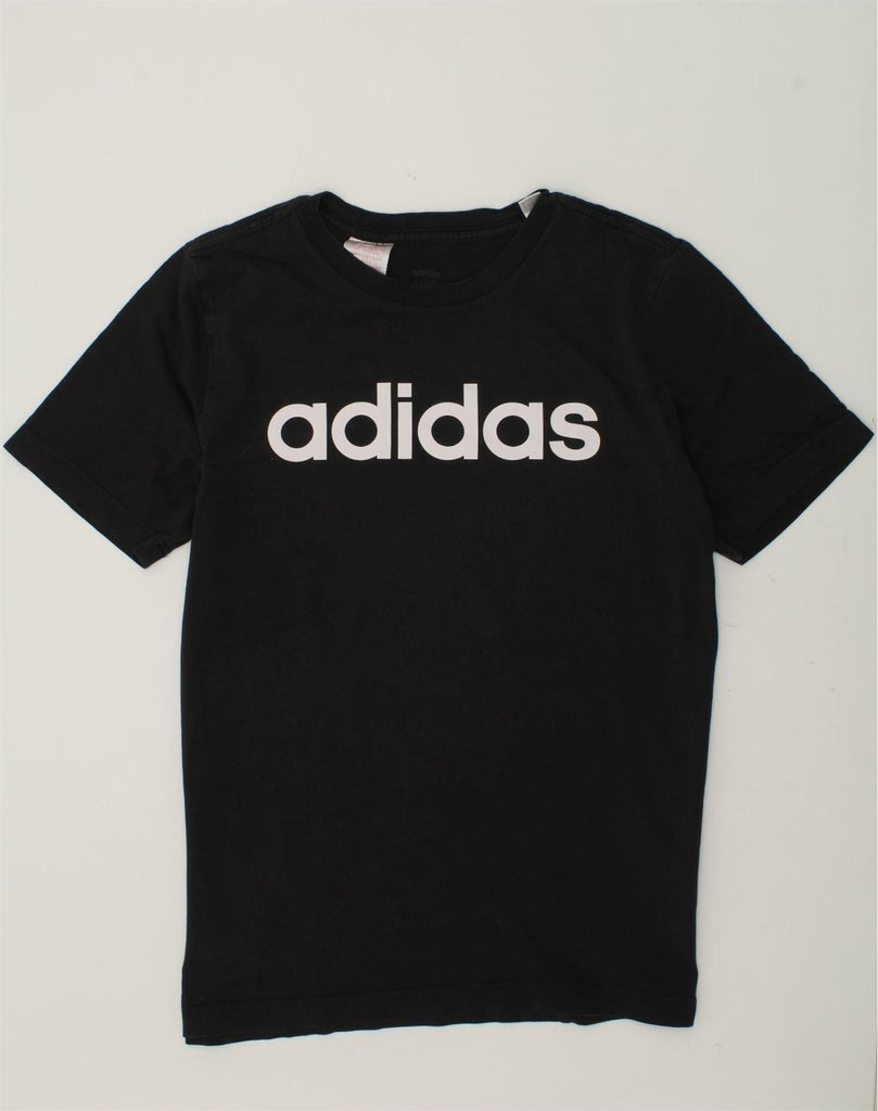 ADIDAS Boys Graphic T-Shirt Top 13-14 Years Black | Vintage Adidas | Thrift | Second-Hand Adidas | Used Clothing | Messina Hembry 