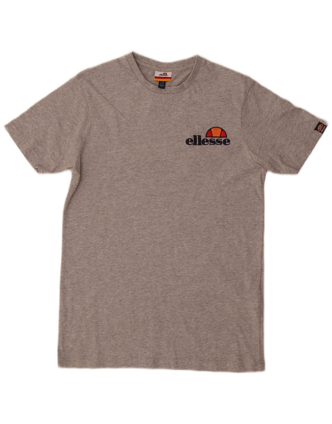 Ellesse Mens Graphic T-Shirt Top Small Grey Flecked Cotton