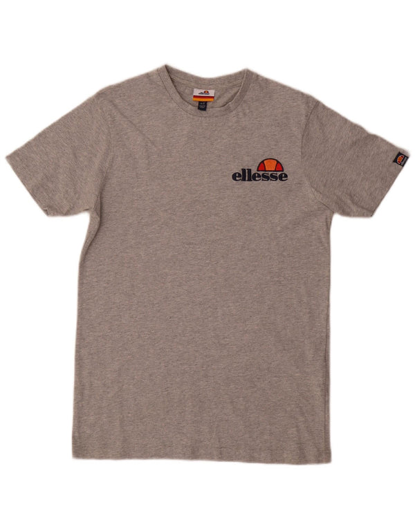 Ellesse Mens Graphic T-Shirt Top Small Grey Flecked Cotton