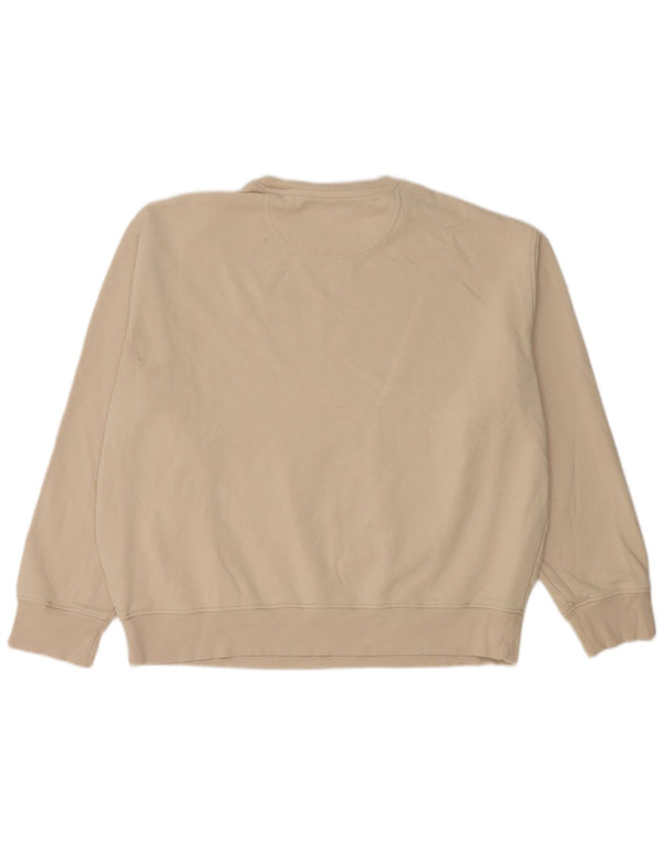 Marks & Spencer Womens Relaxed Fit Sweatshirt Jumper UK 18 XL Beige Cotton