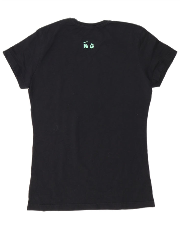 Nike Womens T-Shirt Top UK 12 Medium Black Cotton