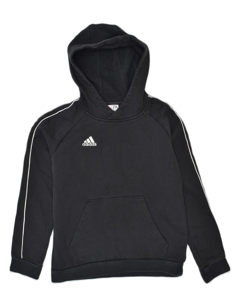 ADIDAS Boys Hoodie Jumper 11-12 Years Black Cotton | Vintage | Thrift | Second-Hand | Used Clothing | Messina Hembry 