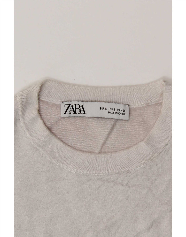 Zara Womens Vest Top UK 8 Small White