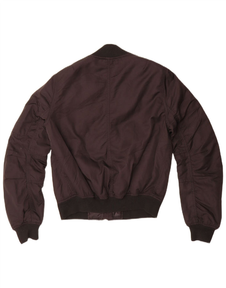 Topshop Womens Oversized Bomber Jacket UK 10 Small Black Polyester