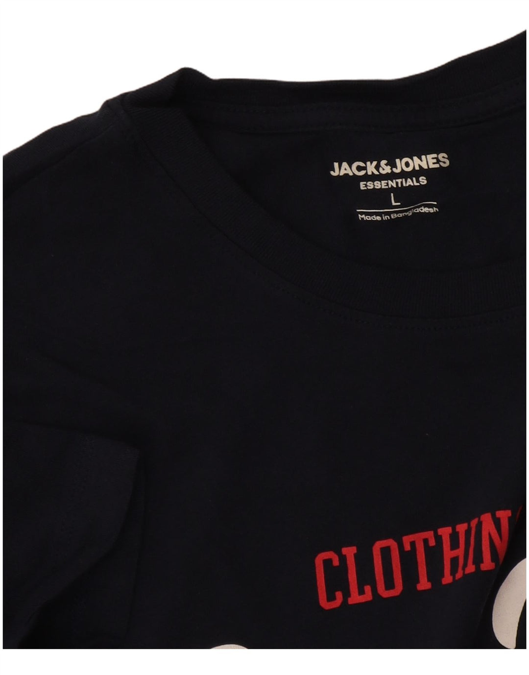 Jack & Jones Mens Graphic T-Shirt Top Large Navy Blue