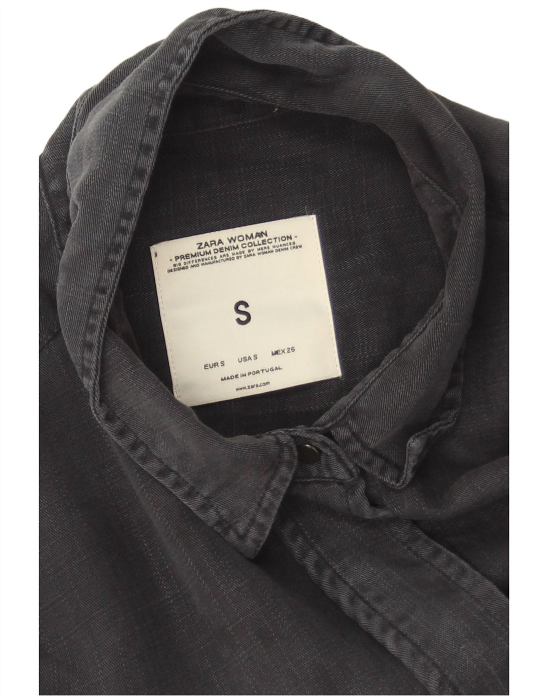 Zara Womens Oversized Shirt UK 10 Small Grey Lyocell