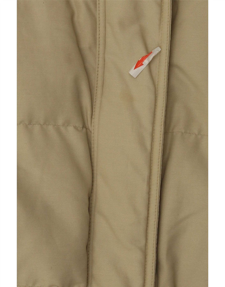 Woolrich Womens Oversized Padded Coat UK 10 Small Beige Nylon