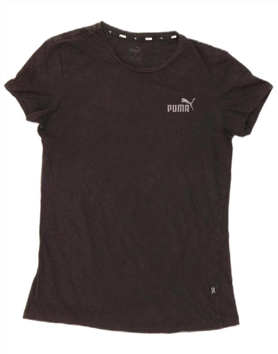Puma Womens T-Shirt Top UK 10 Small Black